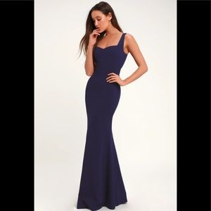 Lulu’s Sweetest Thing Navy Blue Maxi Dress Small
